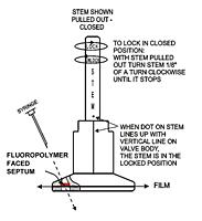 Locking Combo<sup>®</sup> Valve with Septum Diagram